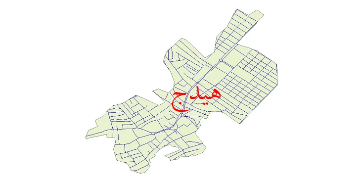 جدیدترین نقشه شیپ فایل شبکه معابر شهر هیدج + pdf