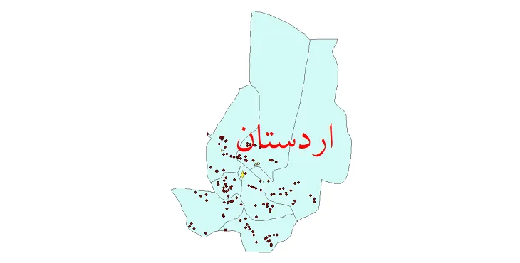 شیپ فایل تقسیمات سیاسی شهرستان اردستان + فایل pdf