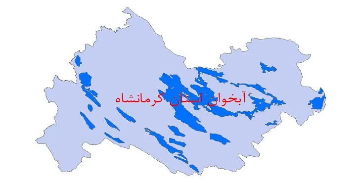 نقشه شیپ فایل آبخوان استان کرمانشاه