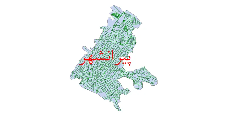 جدیدترین نقشه شیپ فایل شبکه معابر پیرانشهر + pdf