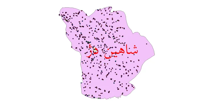 شیپ فایل جمعیت نقاط شهری و روستایی شهرستان شاهین دژ از سال 1335 تا 1395