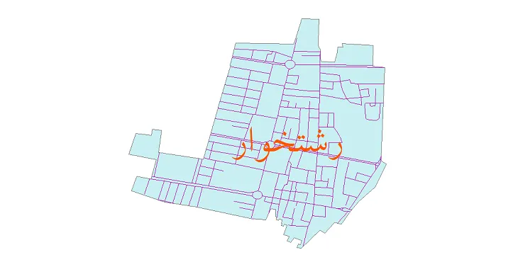 جدیدترین نقشه شیپ فایل شبکه معابر شهر رشتخوار + pdf