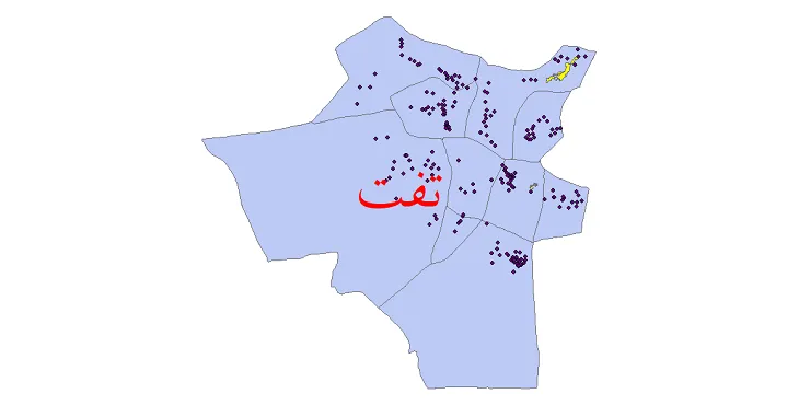 شیپ فایل تقسیمات سیاسی شهرستان تفت + فایل pdf