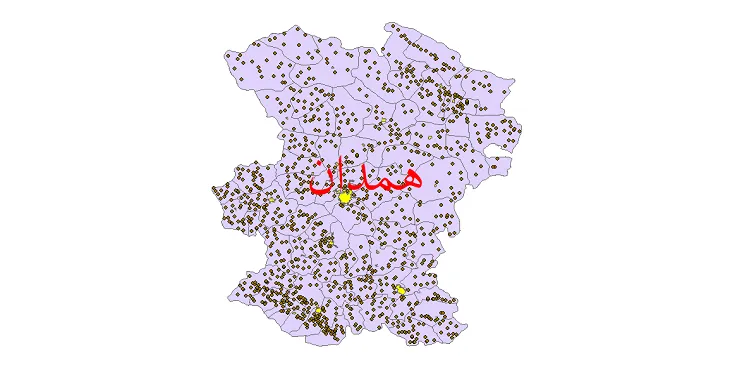 شیپ فایل تقسیمات سیاسی استان همدان + فایل pdf