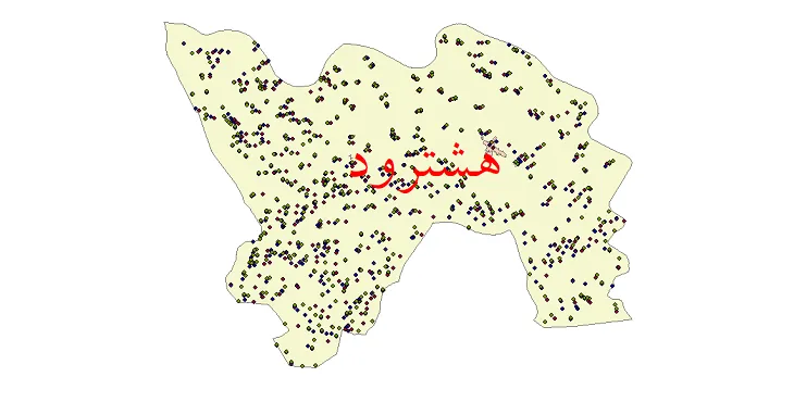 شیپ فایل جمعیت نقاط شهری و روستایی شهرستان هشترود از سال 1335 تا 1395