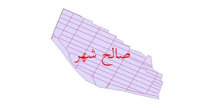 جدیدترین نقشه شیپ فایل شبکه معابر شهر صالح شهر + pdf