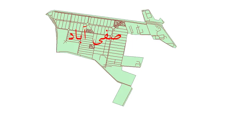 جدیدترین نقشه شیپ فایل شبکه معابر شهر صفی آباد خوزستان + pdf