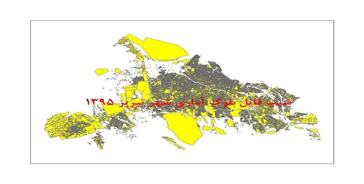 شیپ فایل بلوک آماری شهر تبریز 95 + اكسل