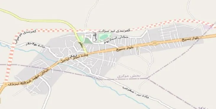 جدیدترین نقشه pdf شهر نیر