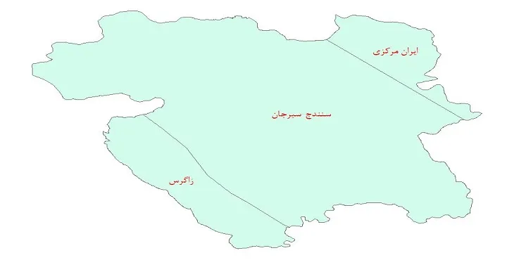 نقشه شیپ فایل ساختار زمین ساختی استان کردستان