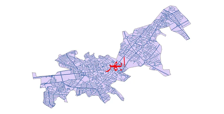 جدیدترین نقشه شیپ فایل شبکه معابر شهر ابهر + pdf