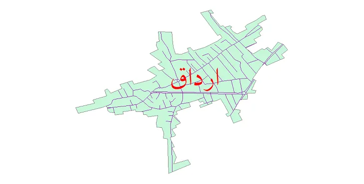 جدیدترین نقشه شیپ فایل شبکه معابر شهر ارداق + pdf