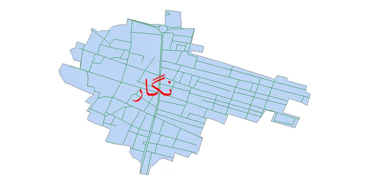 جدیدترین نقشه شیپ فایل شبکه معابر شهر نگار + pdf