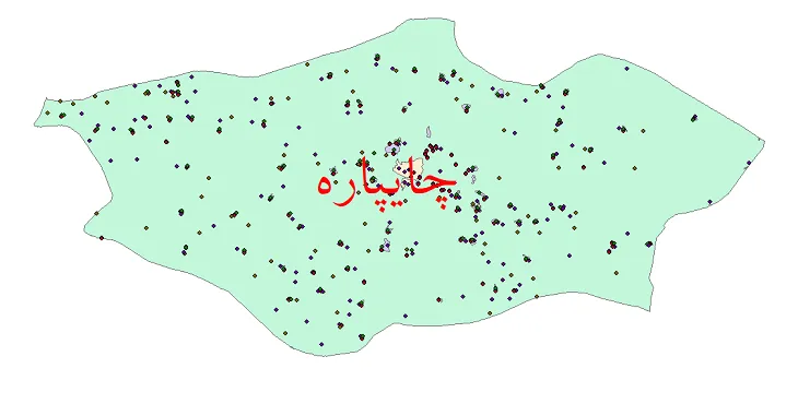شیپ فایل جمعیت نقاط شهری و روستایی شهرستان چایپاره از سال 1335 تا 1395