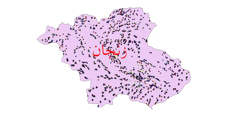 شیپ فایل جمعیت نقاط شهری و روستایی شهرستان زنجان از سال 1335 تا 1395