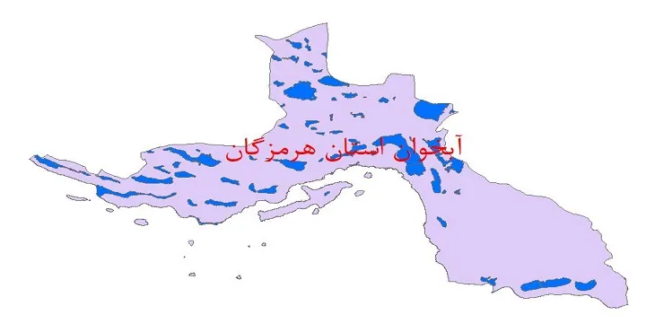 نقشه شیپ فایل آبخوان استان هرمزگان