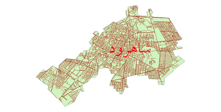 جدیدترین نقشه شیپ فایل شبکه معابر شهر شاهرود + pdf