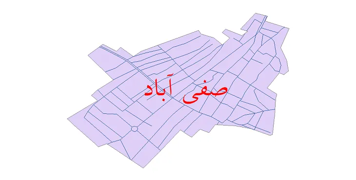 جدیدترین نقشه شیپ فایل شبکه معابر شهر صفی آباد اسفراین + pdf