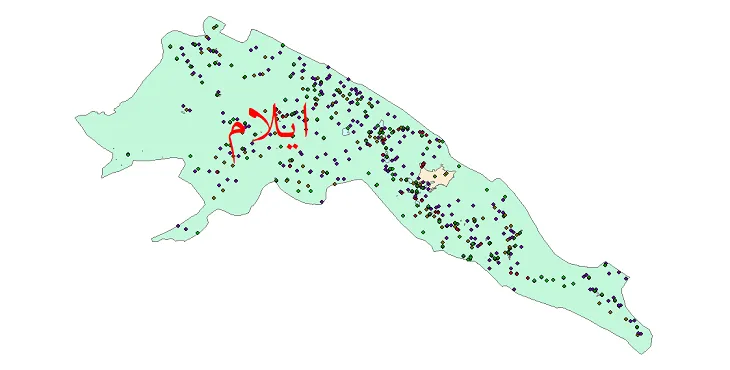 دانلود نقشه جمعیت نقاط شهری و روستایی شهرستان ایلام از سال 1335 تا 1395