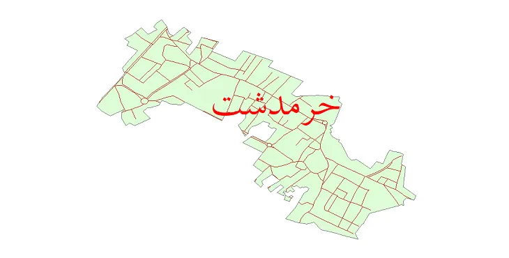 جدیدترین نقشه شیپ فایل شبکه معابر شهر خرمدشت + pdf