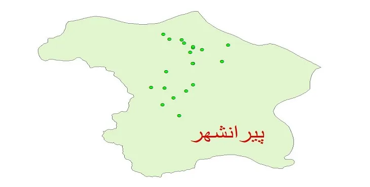 دانلود نقشه شیپ فایل کیفیت آب چاه های شهرستان پیرانشهر