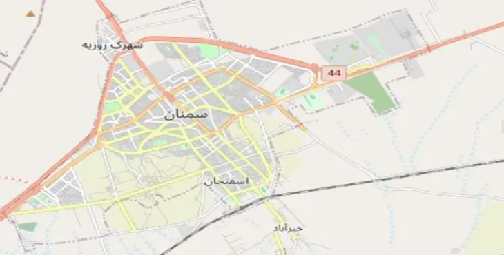 جدیدترین نقشه pdf شهر سمنان