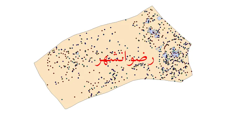 دانلود نقشه شیپ فایل جمعیت نقاط شهری و روستایی شهرستان رضوانشهر از سال 1335 تا 1395