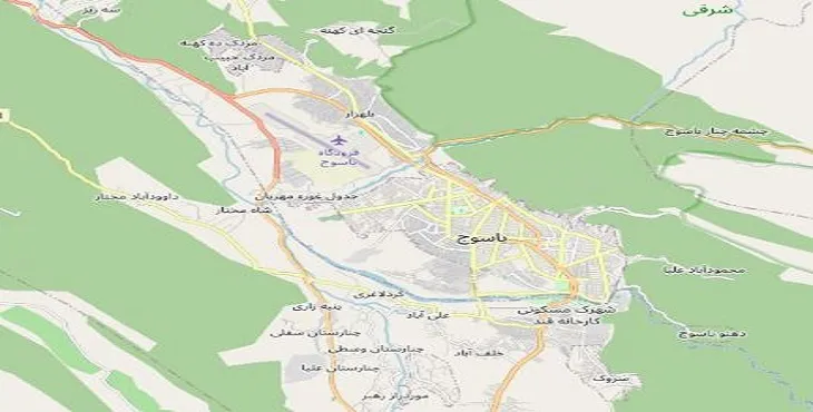 جدیدترین نقشه pdf شهر یاسوج