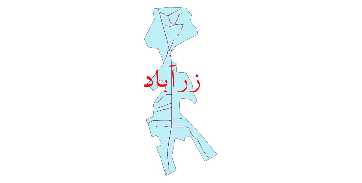 جدیدترین نقشه شیپ فایل شبکه معابر شهر زرآباد خوی + pdf