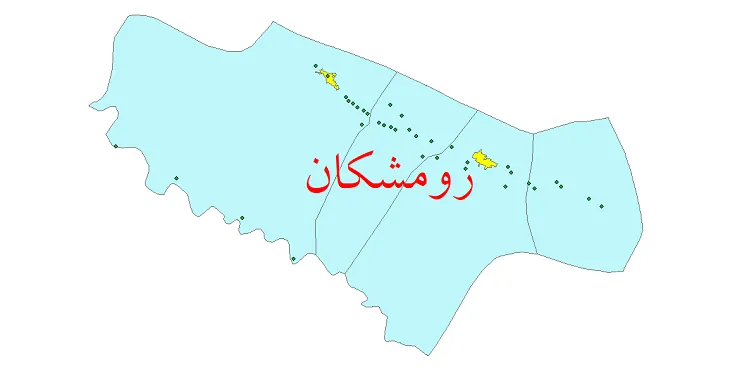 دانلود نقشه شیپ فایل (GIS) تقسیمات سیاسی شهرستان رومشکان سال 1400