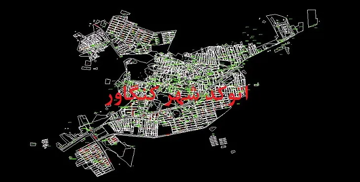 نقشه اتوکد شهر کنگاور
