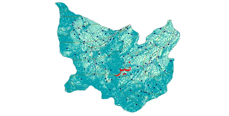 جدیدترین نقشه های شیپ فایل شهرستان نیر