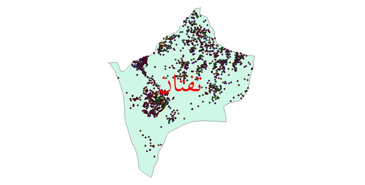 شیپ فایل جمعیت نقاط شهری و روستایی شهرستان تفتان از سال 1335 تا 1395