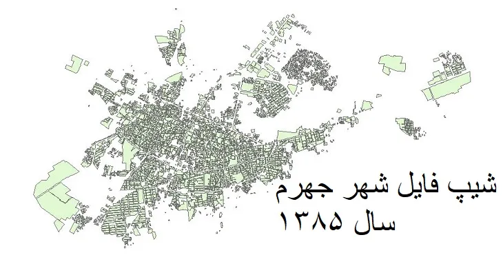 دانلود شیپ فایل بلوک آماری شهر جهرم