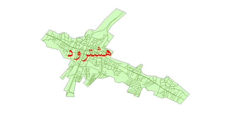 جدیدترین نقشه شیپ فایل شبکه معابر شهر هشترود + pdf