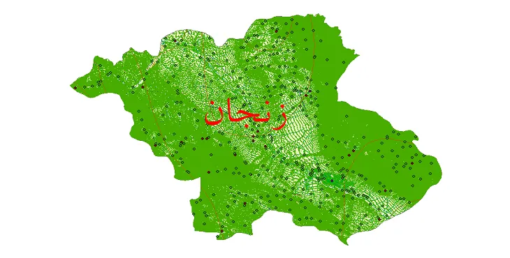 جدیدترین نقشه های شیپ فایل شهرستان زنجان