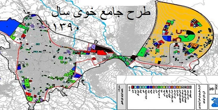 دانلود نقشه های طرح جامع شهر خوی