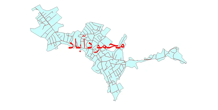 جدیدترین نقشه شیپ فایل شبکه معابر شهر محمودآباد شاهین دژ + pdf