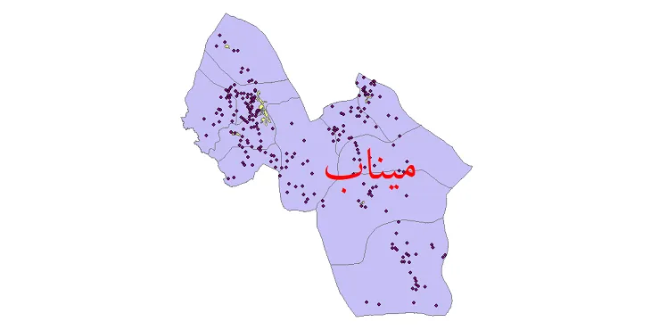 شیپ فایل تقسیمات سیاسی شهرستان میناب + فایل pdf