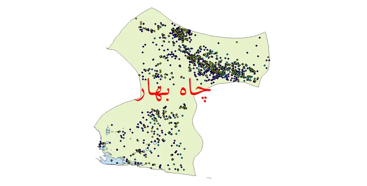 دانلود نقشه شیپ فایل جمعیت نقاط شهری و روستایی شهرستان چابهار از سال 1335 تا 1395