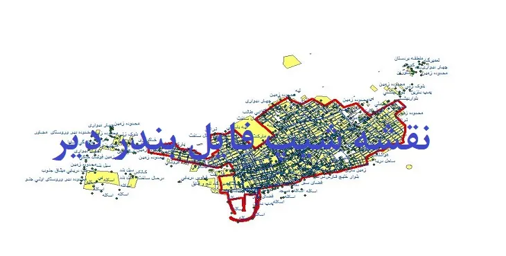 دانلود نقشه شیپ فایل (لایه GIS) شهر بندر دیر