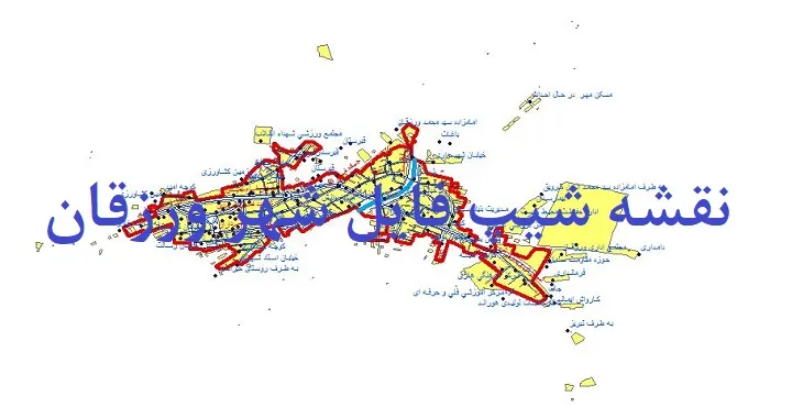دانلود نقشه شیپ فایل (لایه GIS) شهر ورزقان