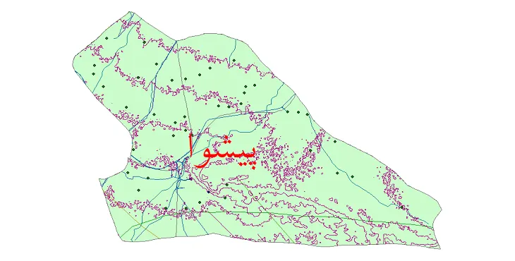 جدیدترین نقشه های شیپ فایل شهرستان پیشوا