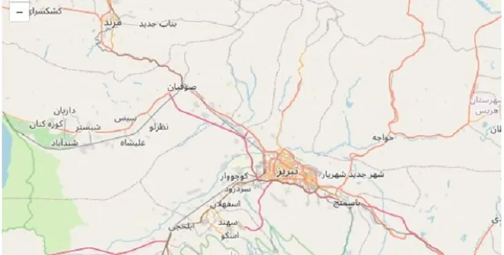 جدیدترین نقشه pdf شهرستان تبریز