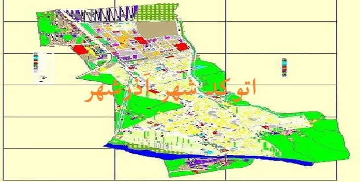 نقشه اتوکد (Autocad) شهر آذرشهر