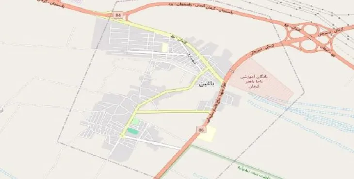 جدیدترین نقشه pdf شهر باغین