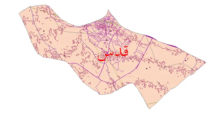 جدیدترین نقشه های شیپ فایل شهرستان قدس
