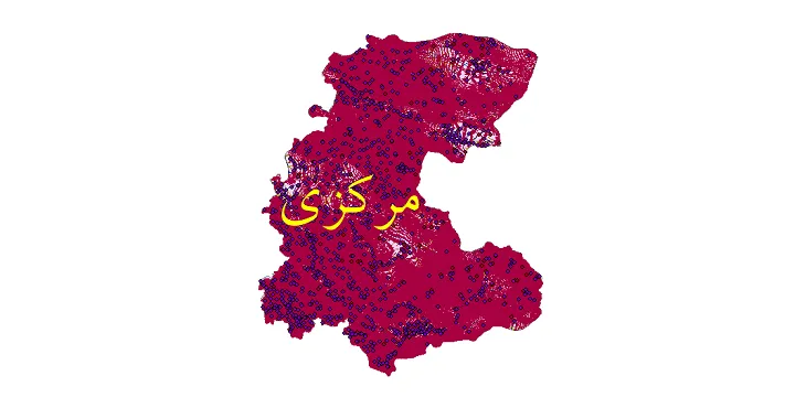جدیدترین نقشه های شیپ فایل استان مرکزی