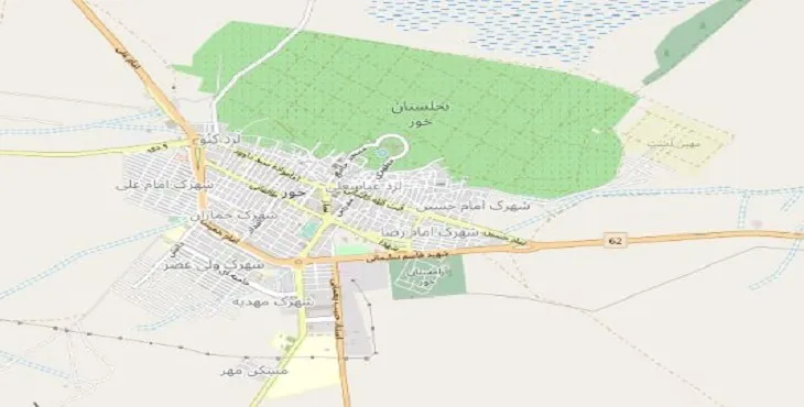 جدیدترین نقشه pdf شهر خور