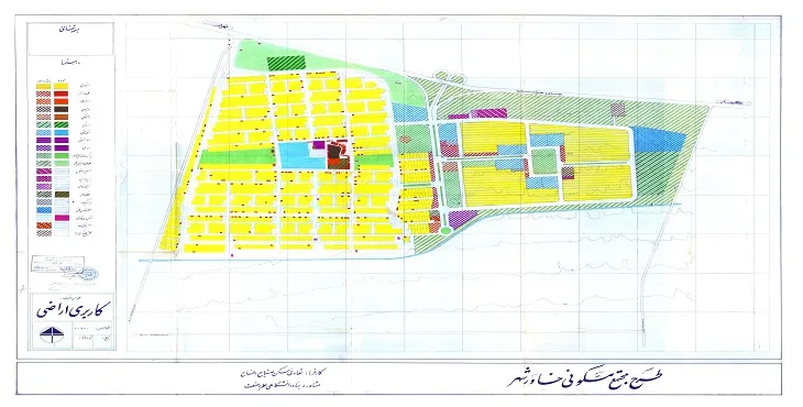 نقشه کاربری اراضی مجتمع مسکونی خاورشهر + با کیفیت بالا